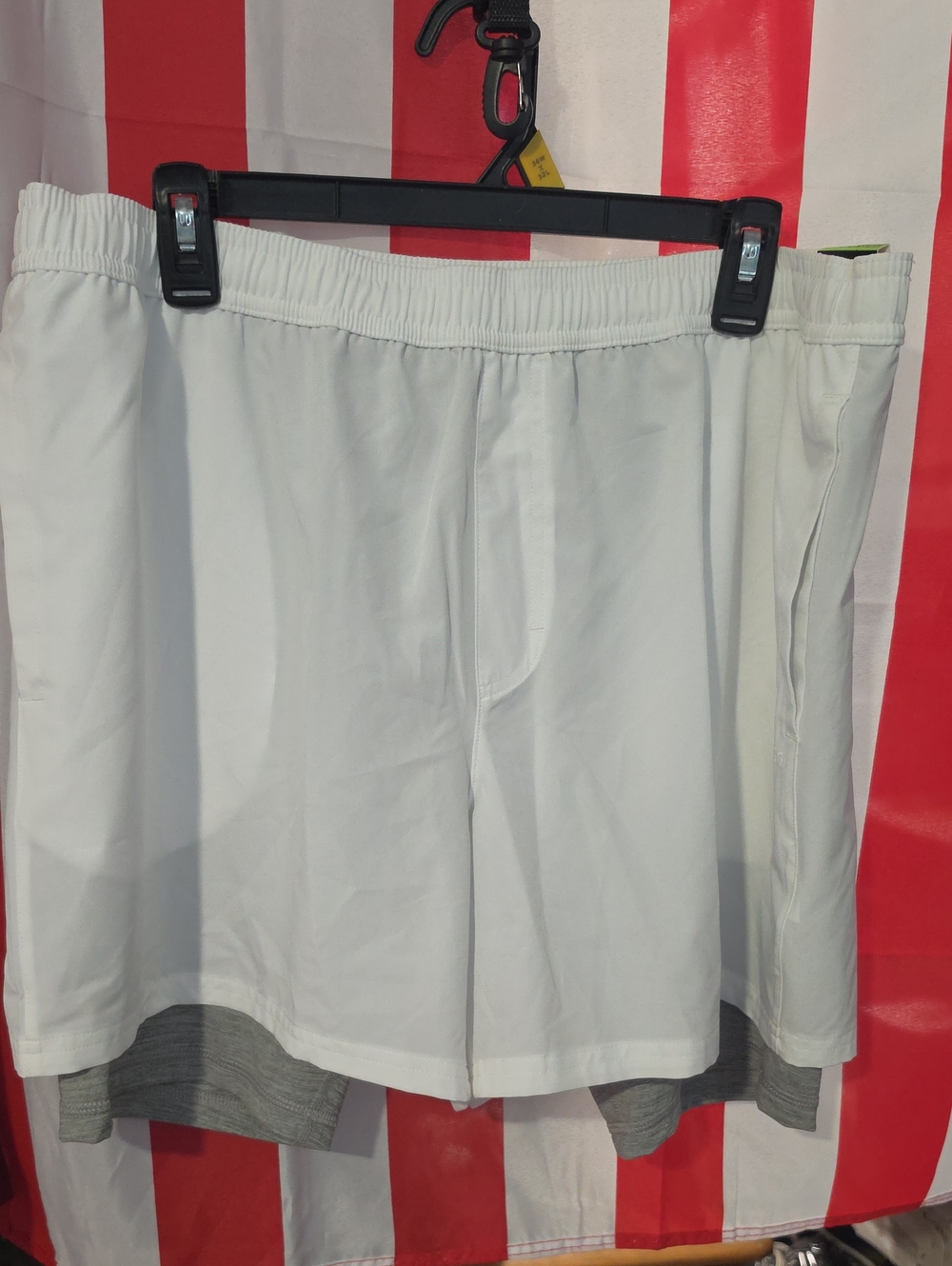 DSG White Men's Athletic Shorts with Elastic Waistband